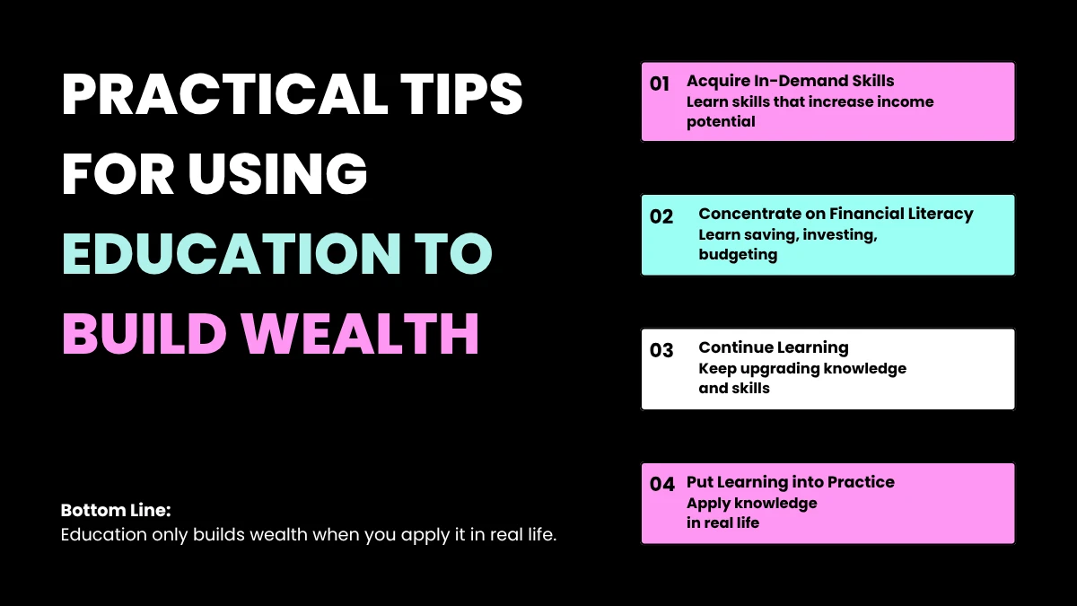 Practical Tips for Using Education to Build Wealth