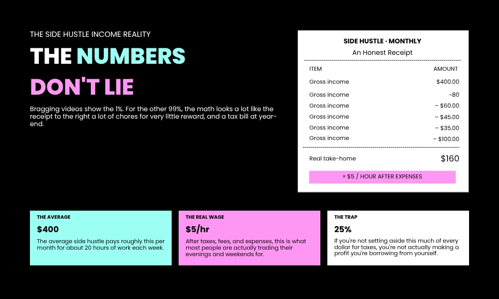 The Side Hustle Income Reality: The Numbers