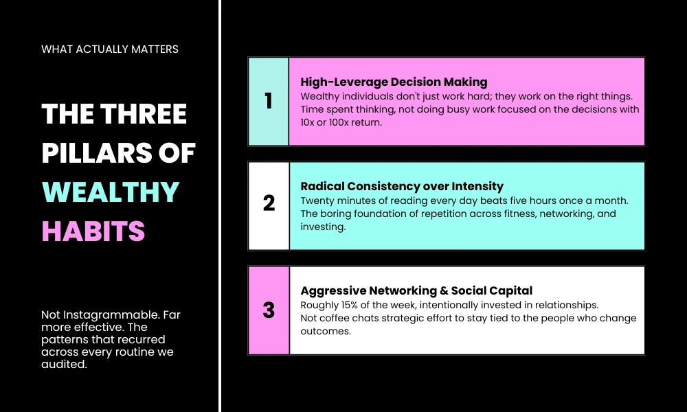 What Actually Matters: The Three Pillars of Wealthy Habits