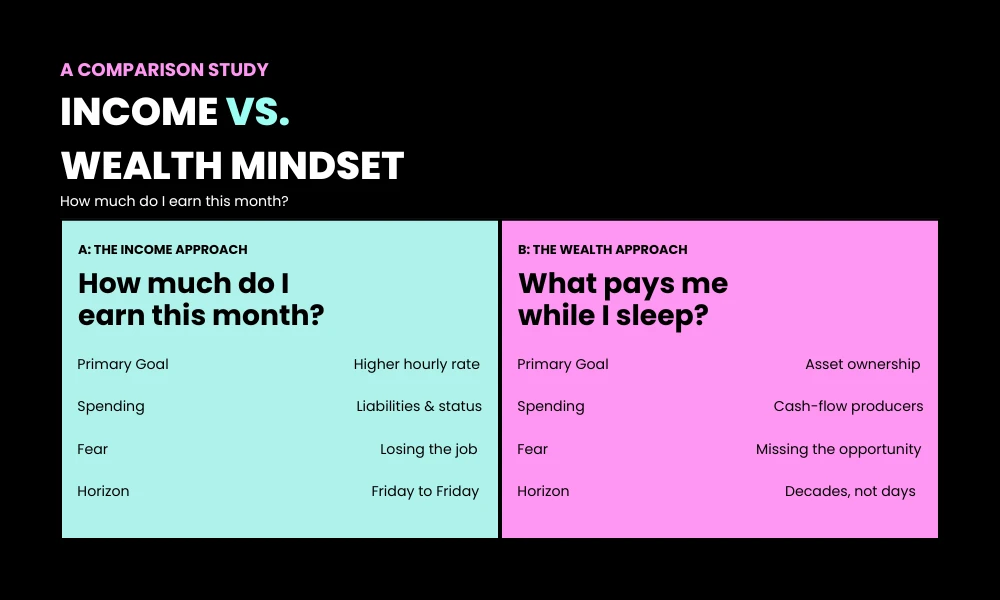 Income vs wealth mindset