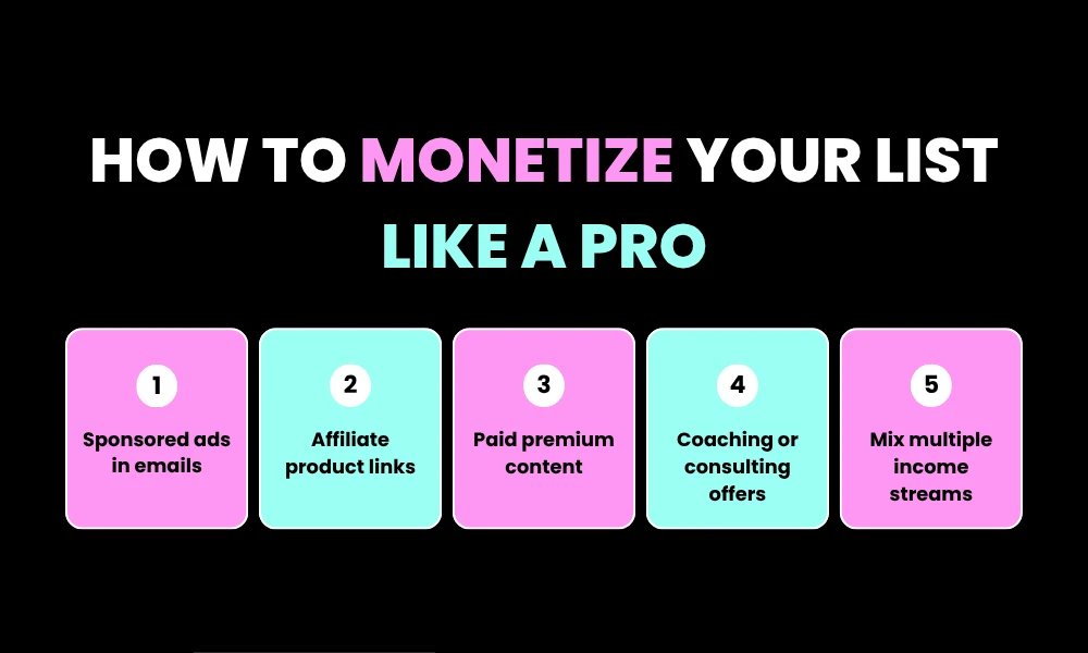 How to Monetize Your List Like a Pro
