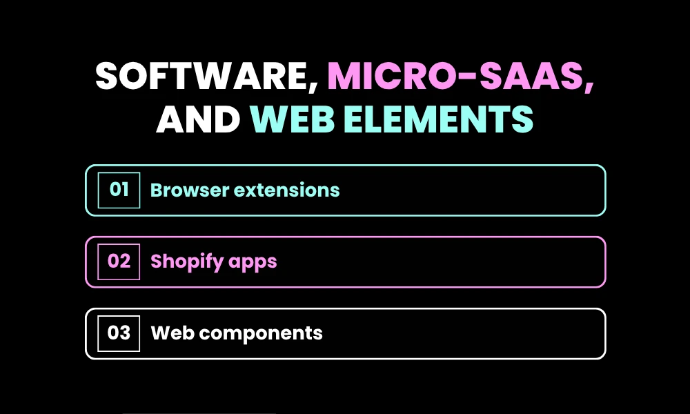 4. Software, Micro-SaaS, and Web Elements