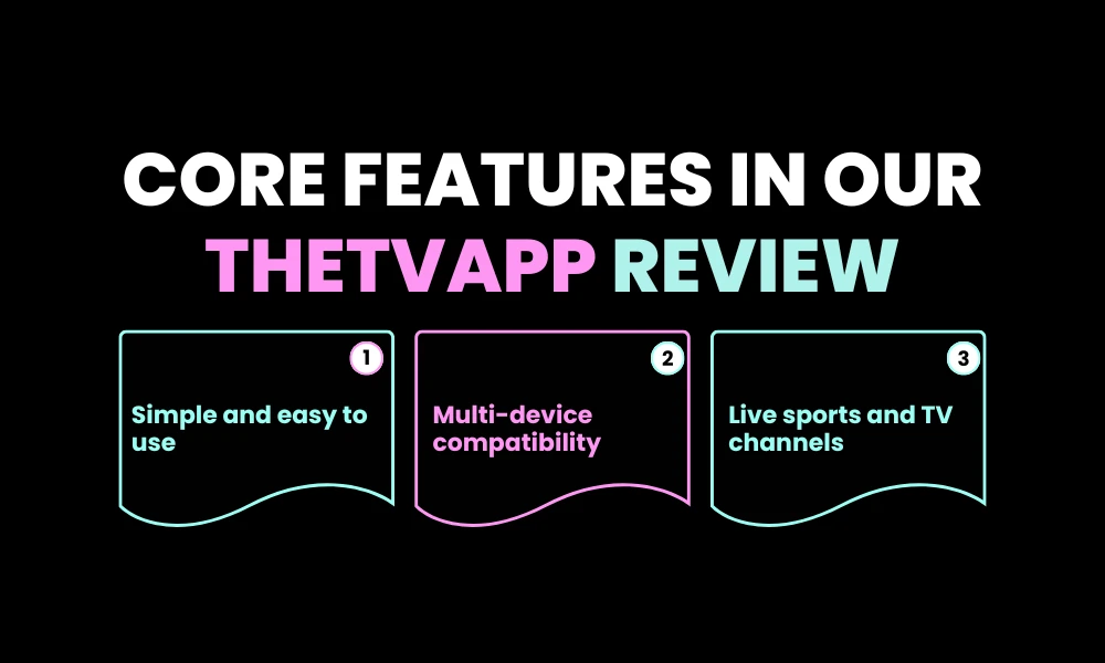 Core Features in Our TheTVApp Review