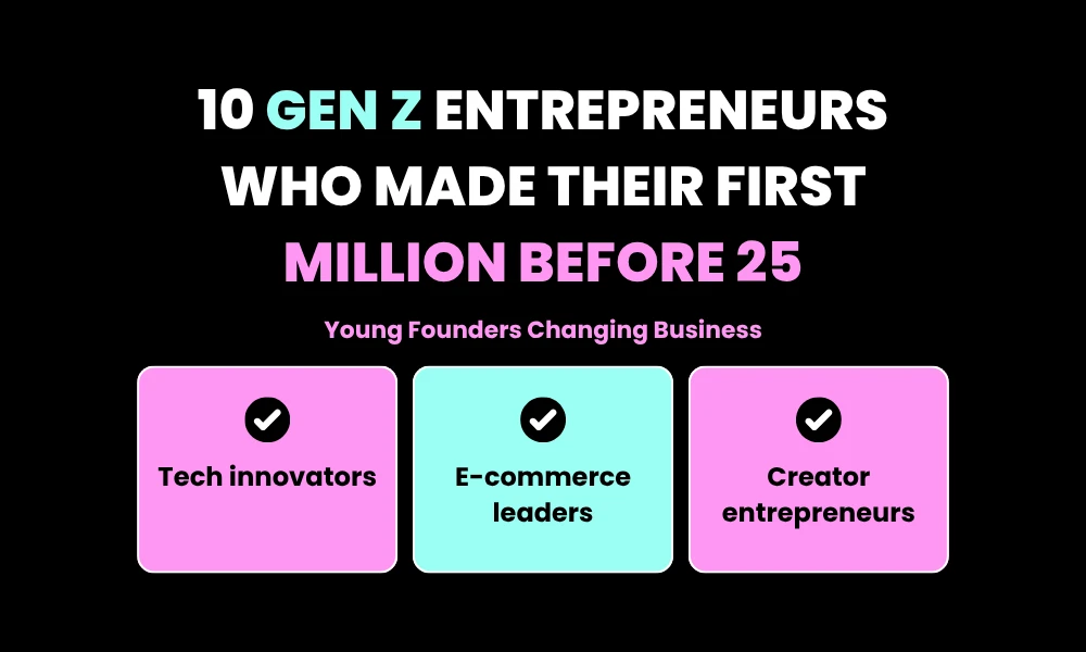 10 Gen Z Entrepreneurs Who Made Their First Million Before 25