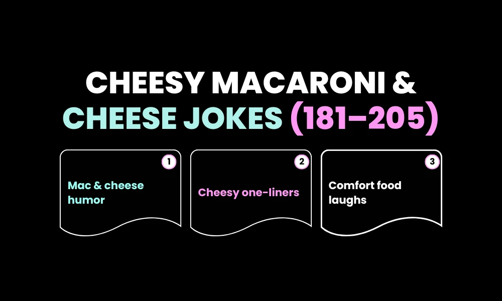 Cheesy Macaroni & Cheese Jokes (181–205)