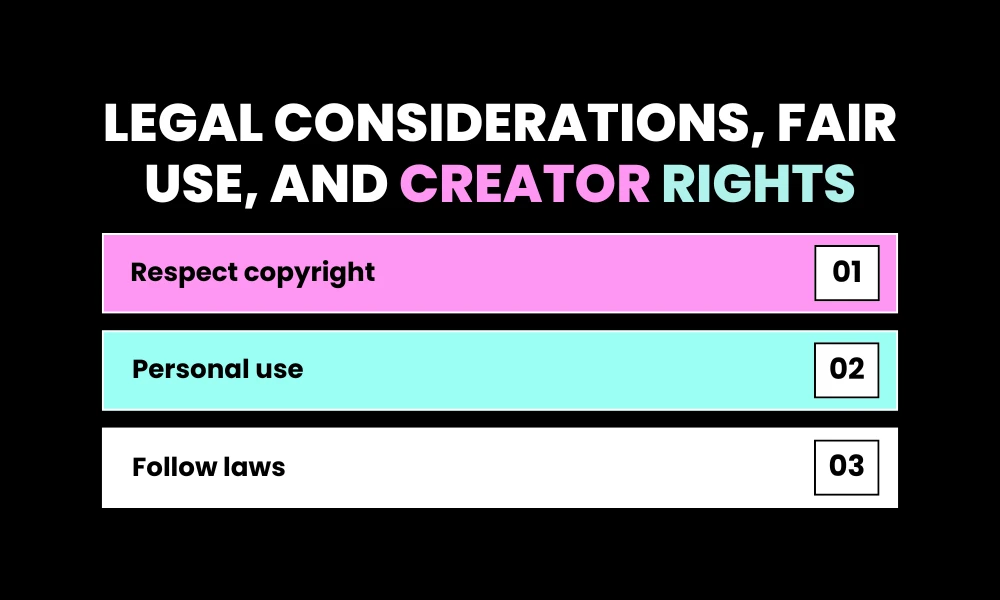 Legal Considerations, Fair Use, and Creator Rights