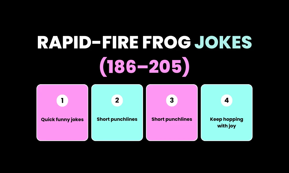 Rapid-Fire Frog Jokes (186–205)