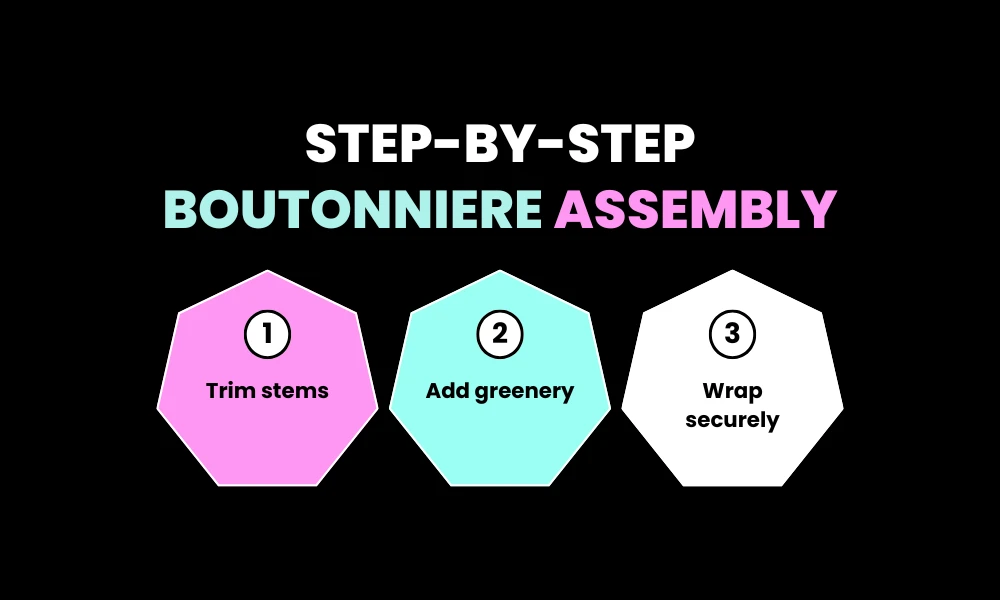 Step-by-Step Boutonniere Assembly