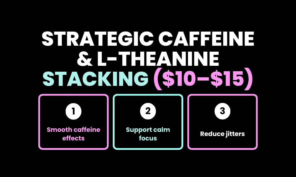 Strategic Caffeine & L-Theanine Stacking ($10–$15)