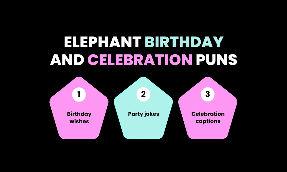 Elephant Birthday and Celebration Puns