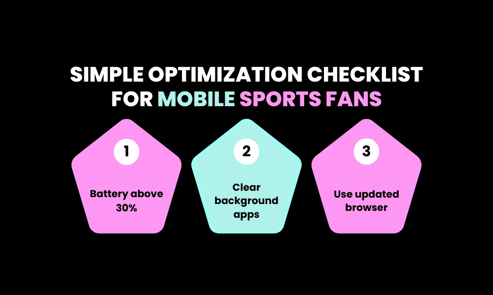 Simple Optimization Checklist for Mobile Sports Fans