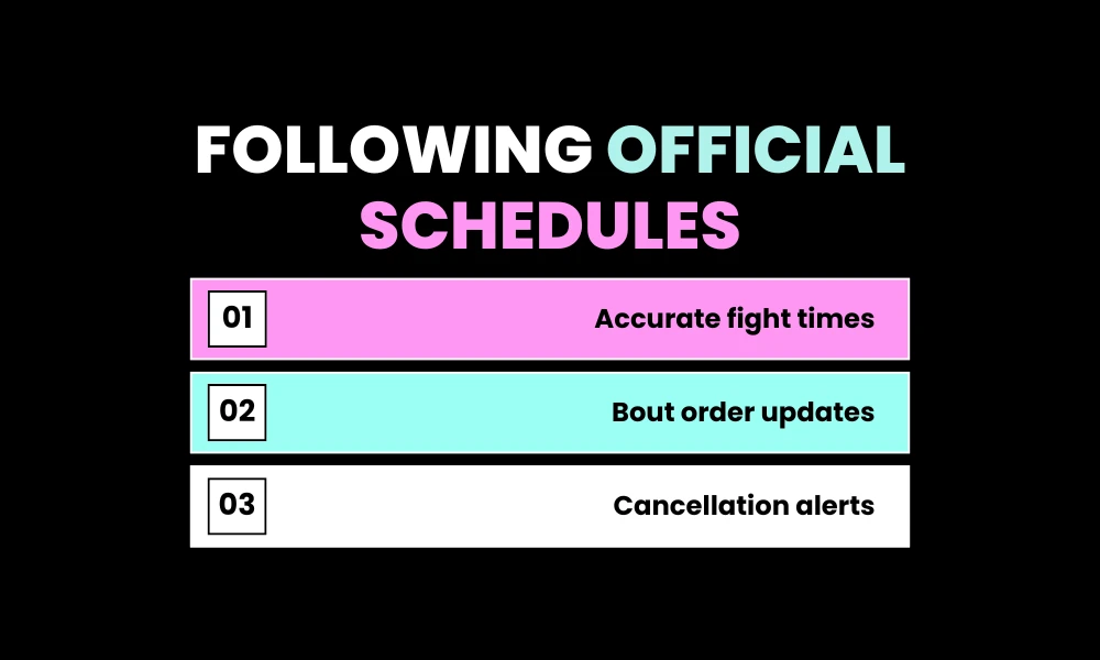 Following Official Schedules