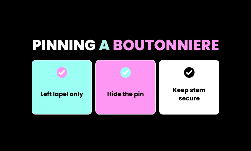 Pinning a Boutonniere