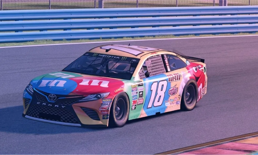 No. 18 Toyota Camry race car driven by Kyle Busch